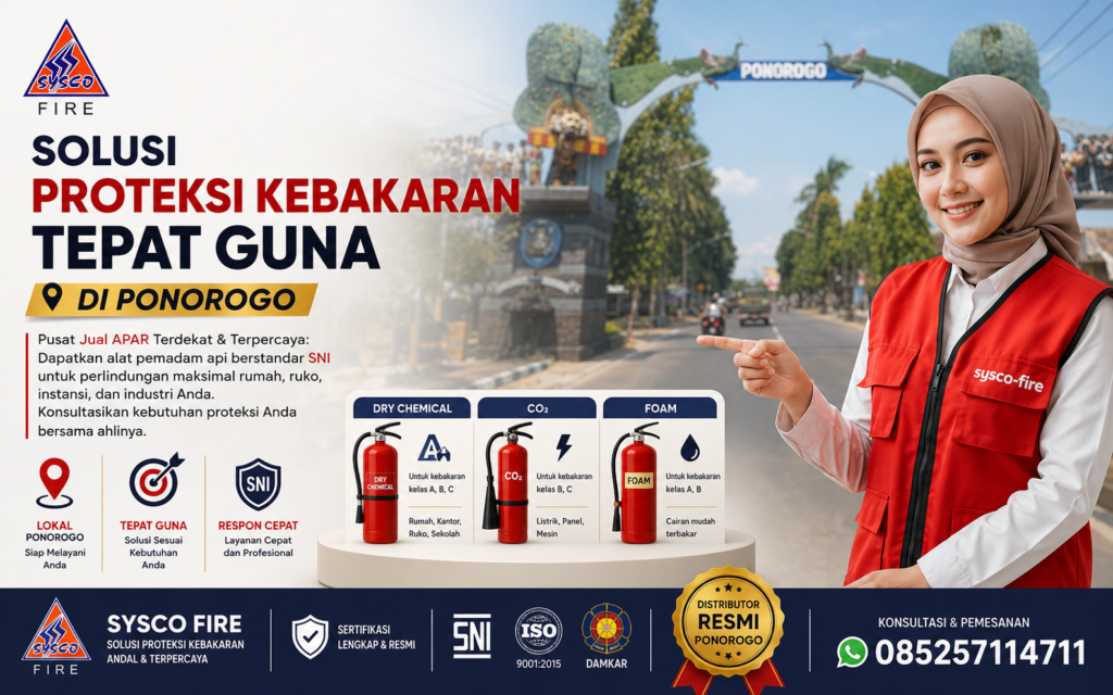 Distributor Alat Pemadam api Ponorogo, Supplier APAR Jawa Timur, Harga Tabung Pemadam Api Proyek Ponorogo, Layanan Refill APAR Partai Besar Madiun Raya, Agen Resmi Pemadam Api Ponorogo, Supplier Tabung Pemadam CO2, Perawatan APAR di Ponorogo, Jual Alat Pemadam Api Terdekat Ponorogo, jual alat pemadam api