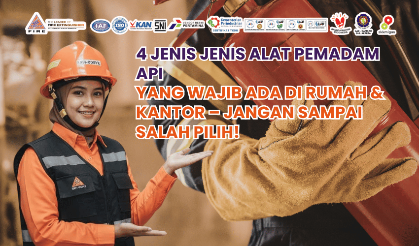 4 Jenis Jenis alat pemadam api yang Wajib Ada di Rumah & Kantor , Klasifikasi alat pemadam api ringan rumah, Daftar APAR kantor standar K3, Jual pemadam api serbaguna Kediri, Perbedaan media powder CO2 dan foam, Harga tabung pemadam api standar SNI, Distributor alat keselamatan kerja resmi, Isi ulang APAR berkualitas bergaransi, Proteksi kebakaran aset dan keluarga, Jual alat pemadam api portable clean agent, Supplier alat pemadam kebakaran bersertifikat Damkar.