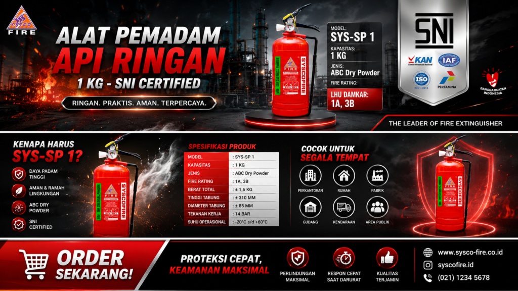 Keunggulan Alat Pemadam Api Powder 1Kg SNI Powder 1Kg SNI untuk Kantor dan Kendaraan Operasional