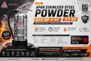 Jual APAR Powder 3,5Kg Stainless Steel
