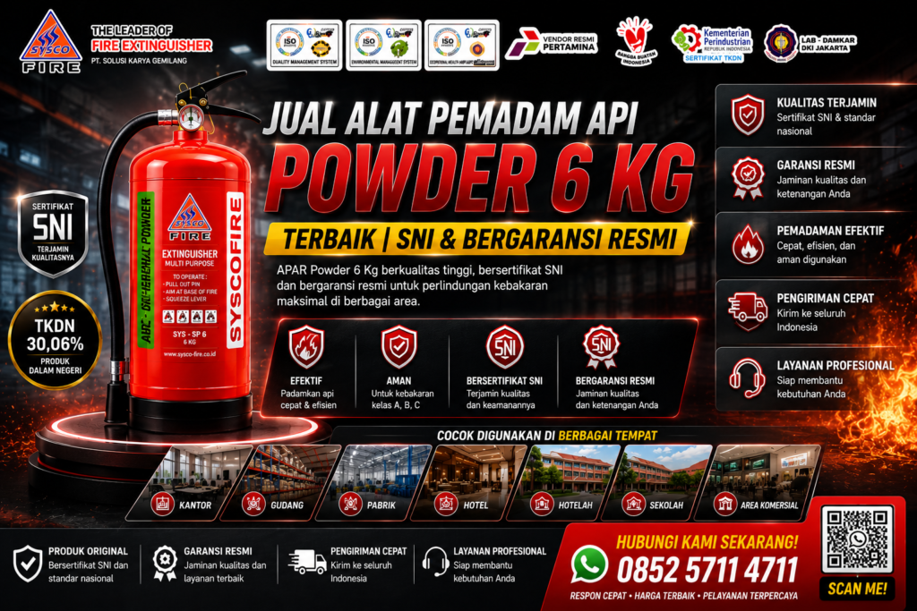 Alat Pemadam Api Powder 6 Kg Stainless Steel SNI