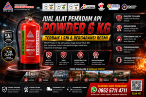 Alat Pemadam Api Powder 6 Kg Stainless Steel SNI