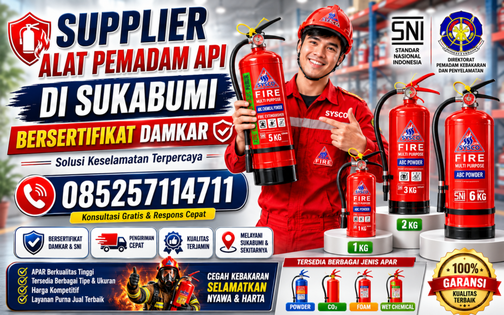 supplier alat pemadam api terpercaya jakarta, distributor alat keselamatan kebakaran industri, jual apar bubuk kering standar sni, layanan isi ulang tabung pemadam api bergaransi, perlengkapan proteksi kebakaran gedung bertingkat, solusi pencegahan kebakaran untuk gudang, harga alat pemadam api ringan per kilogram, distributor fire extinguisher co2 dan powder, konsultan keselamatan kebakaran dan audit risiko, penyedia alat safety kebakaran bersertifikat