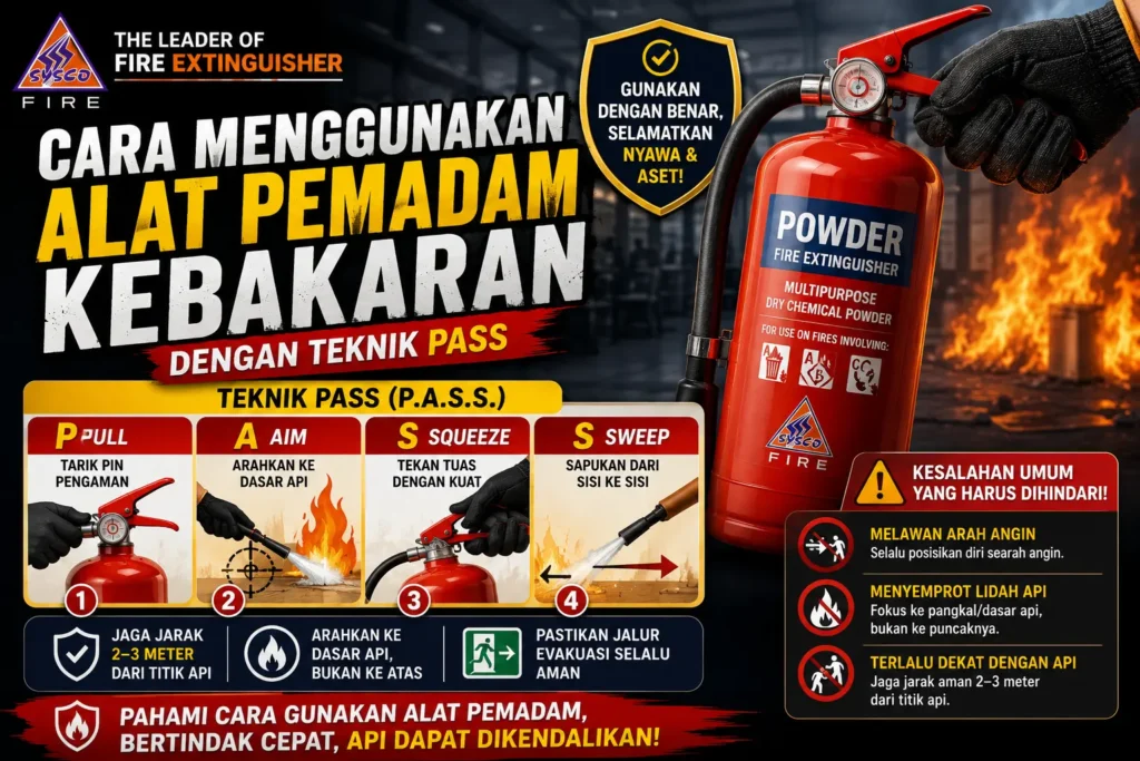 cara menggunakan alat pemadam
kebakaran
