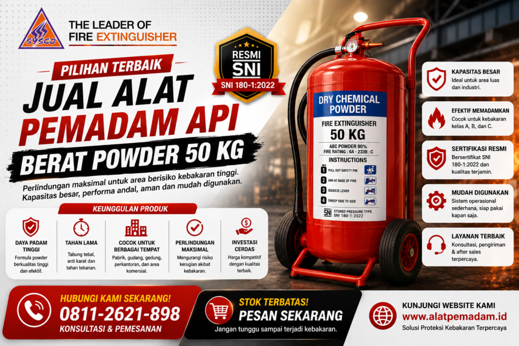 promosi jual alat pemadam powder 50 kg