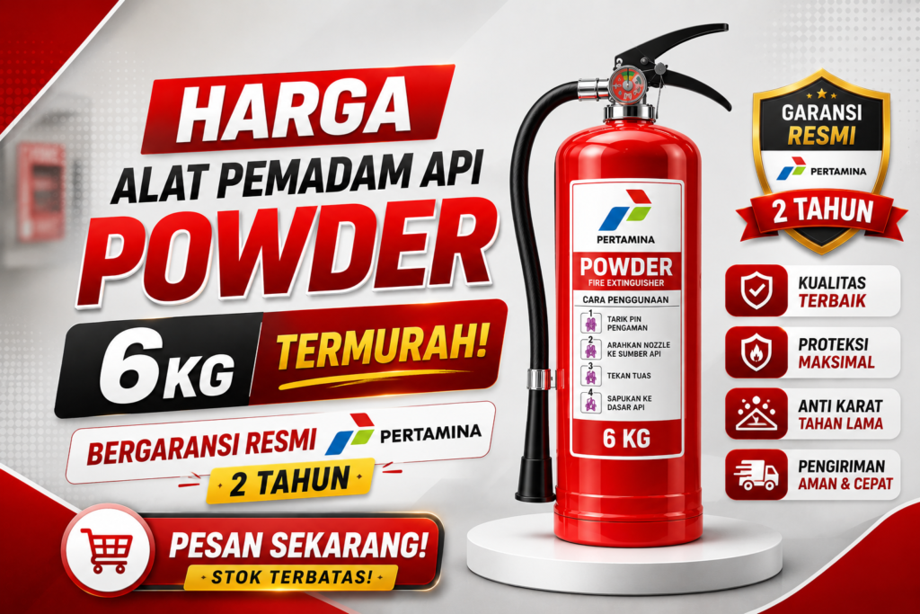 Harga Alat Pemadam Api Powder 6kg Bergaransi Resmi Pertamina 2 Tahun Termurah