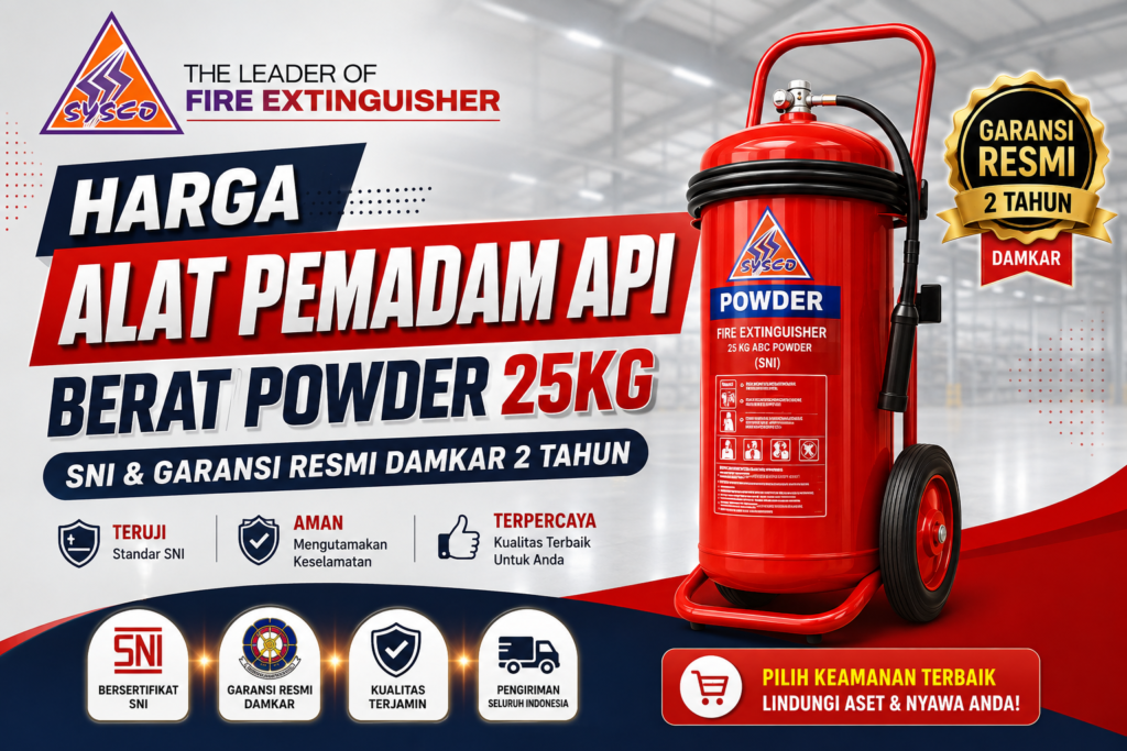 Harga Alat Pemadam Api Berat Powder 25kg SNI & Garansi Resmi Damkar 2 Tahun Paling Handal