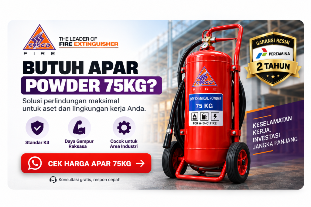 Harga Alat Pemadam Api Berat Powder 75kg Standar K3 dengan Daya Gempur Raksasa