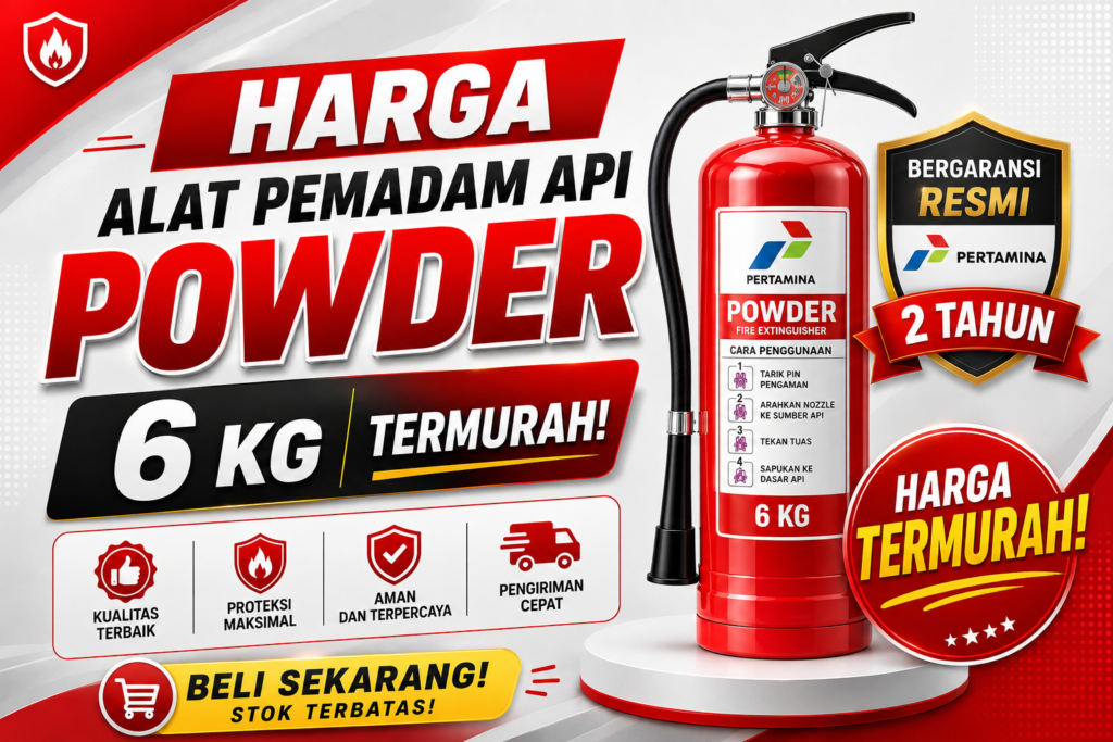Harga Alat Pemadam Api Powder 6kg Bergaransi Resmi Pertamina 2 Tahun Termurah