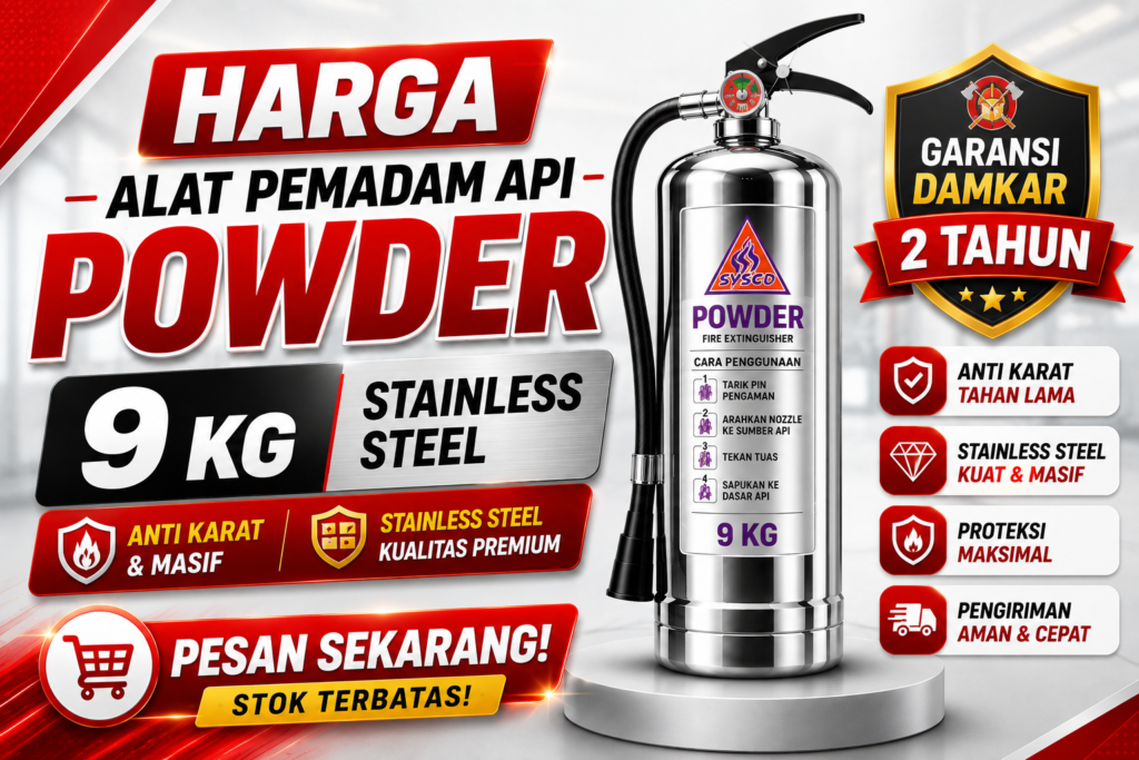 Harga Alat Pemadam Api Powder 9 kg Bergaransi Resmi Damkar Paling Hemat & Masif