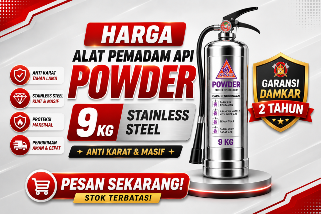 Harga Alat Pemadam Api Powder 9 kg Bergaransi Resmi Damkar Paling Hemat & Masif