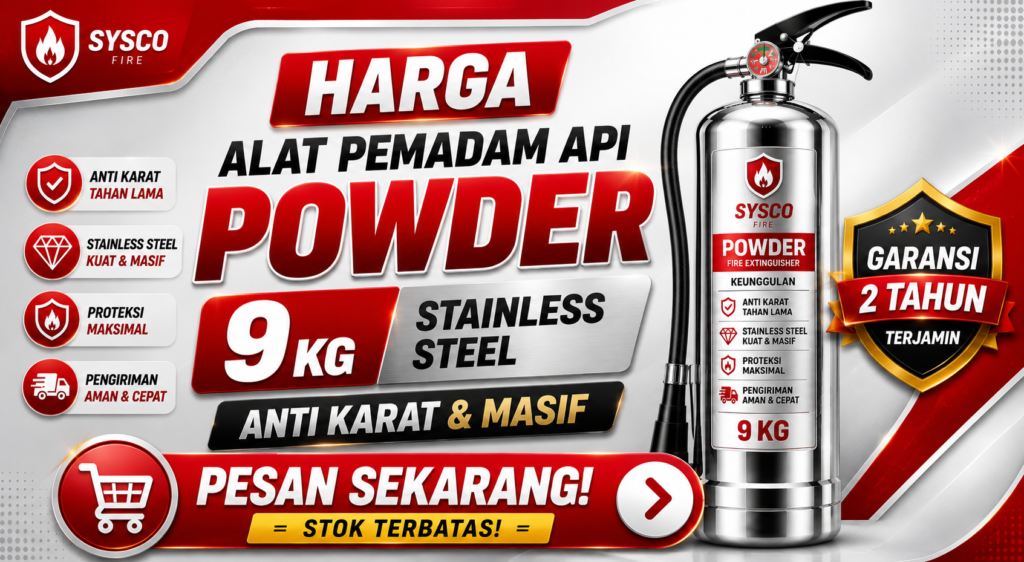 Promo Harga Alat Pemadam Api Powder 9 kg Bergaransi Resmi Damkar Paling Hemat & Masif