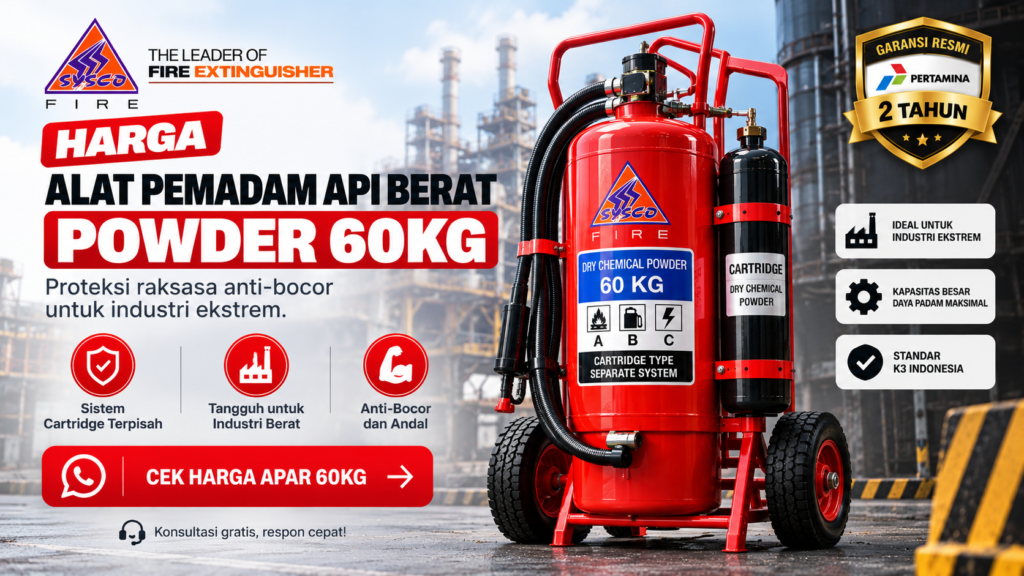Harga Alat Pemadam Api Berat Powder 60kg Cartridge: Proteksi Raksasa Anti-Bocor untuk Industri Ekstrem