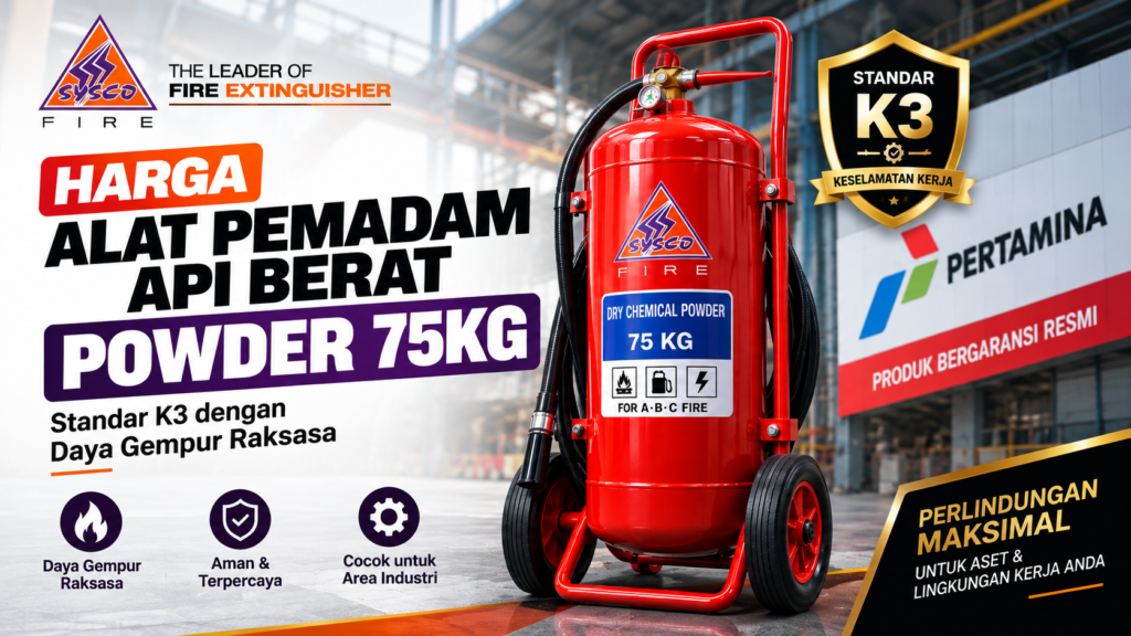 Harga Alat Pemadam Api Berat Powder 75kg Standar K3 dengan Daya Gempur Raksasa
