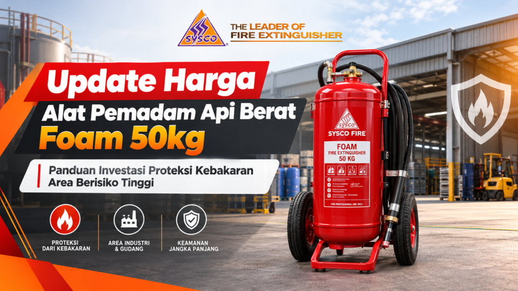 Update Harga Alat Pemadam Api Berat Foam 50kg: Panduan Investasi Proteksi Kebakaran Area Berisiko Tinggi