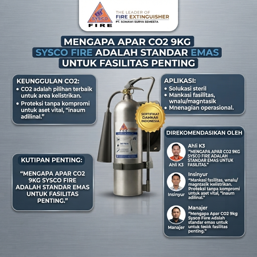 Harga Alat Pemadam Api CO2 9kg Alumunium Bersertifikat Damkar: Raksasa Proteksi Ultra-Ringan, Anti-Karat, & Puncak Keamanan MRI
