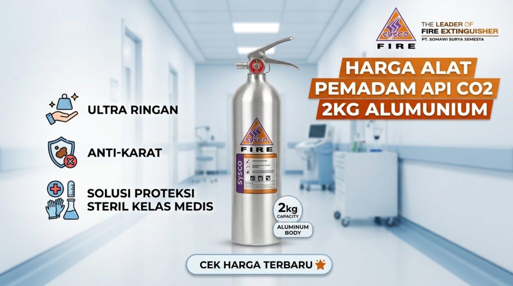 Harga Alat Pemadam Api CO2 2kg Alumunium: Ultra Ringan, Anti-Karat, & Solusi Proteksi Steril Kelas Medis