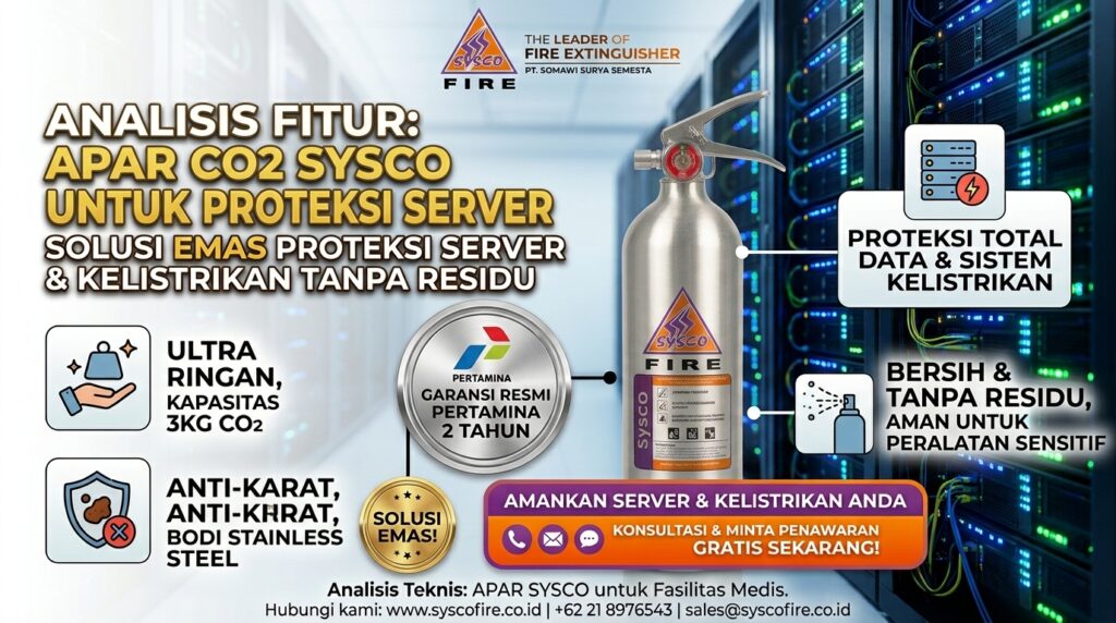 Harga Alat Pemadam Api CO2 3 kg Bergaransi Resmi Pertamina 2 Tahun: Solusi Emas Proteksi Server & Kelistrikan Tanpa Residu
