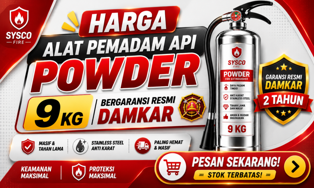 Promo Harga Alat Pemadam Api Powder 9kg Stainless Steel Garansi Damkar 2 Tahun Anti Karat & Masif