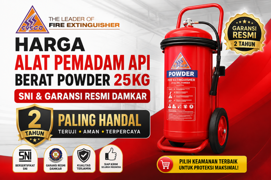 Harga Alat Pemadam Api Berat Powder 25kg SNI & Garansi Resmi Damkar 2 Tahun Paling Handal