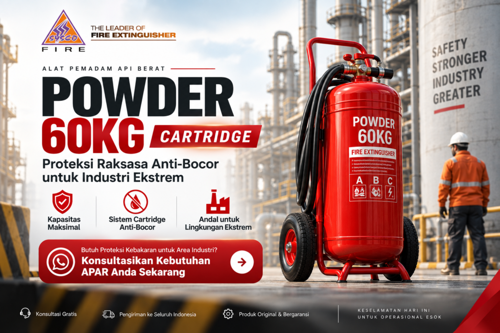 Rekomendasi promosi Harga Alat Pemadam Api Berat Powder 60kg Cartridge: Proteksi Raksasa Anti-Bocor untuk Industri Ekstrem