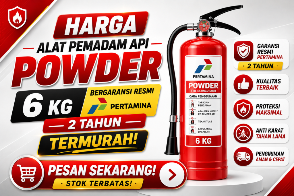 Promosi Harga Alat Pemadam Api Powder 6kg Bergaransi Resmi Pertamina 2 Tahun Termurah