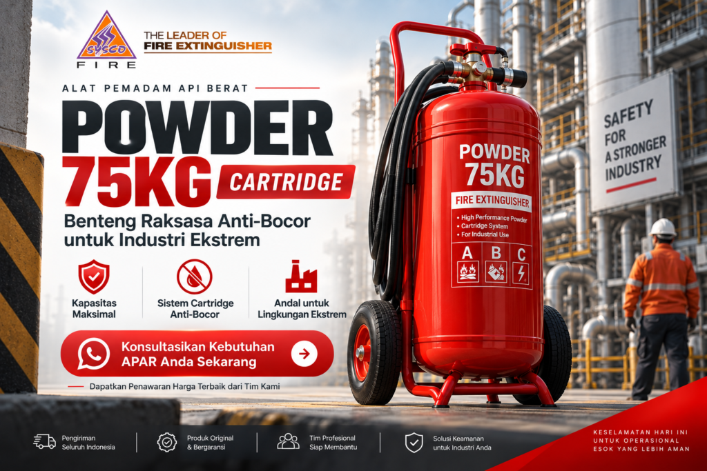 Harga Alat Pemadam Api Berat Powder 75kg Cartridge: Benteng Raksasa Anti-Bocor untuk Industri Ekstrem