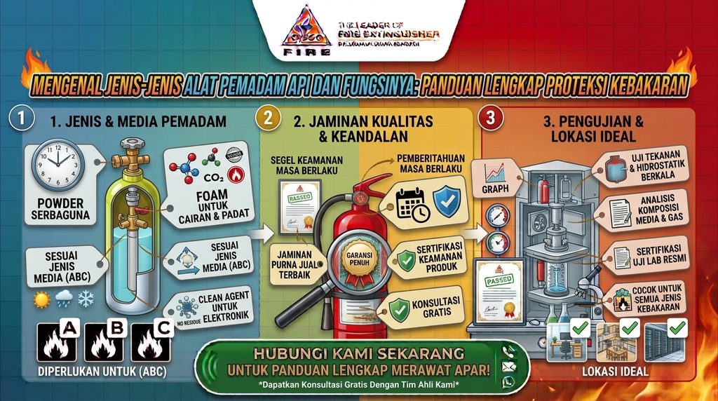 Mengenal Jenis-Jenis Alat Pemadam Api dan Fungsinya: Panduan Lengkap Proteksi Kebakaran