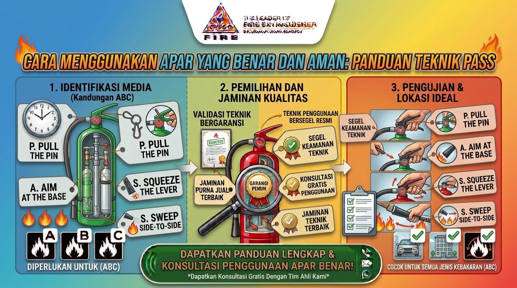 Cara Menggunakan APAR (Alat Pemadam Api Ringan) yang Benar dan Aman: Panduan Teknik PASS