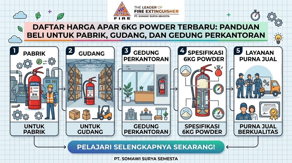 Daftar Harga APAR 6kg Powder Terbaru: Panduan Beli untuk Pabrik, Gudang, dan Gedung Perkantoran