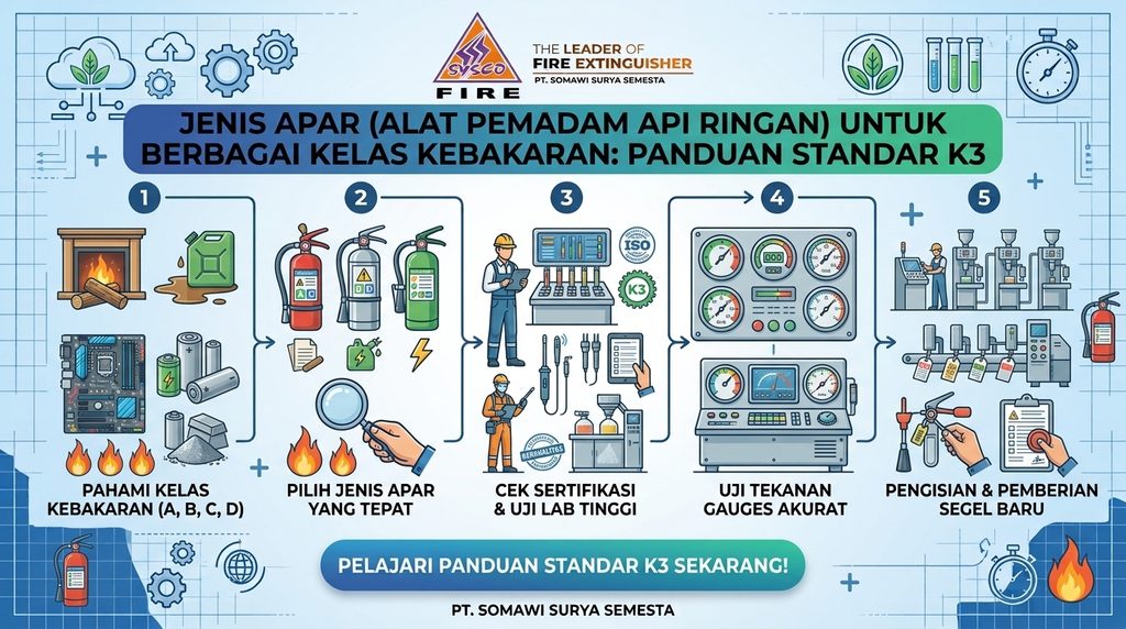 Jenis APAR (Alat Pemadam Api Ringan) untuk Berbagai Kelas Kebakaran: Panduan Standar K3