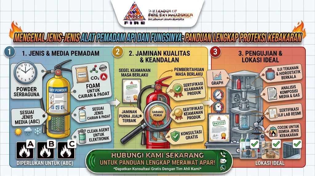 Mengenal Jenis-Jenis Alat Pemadam Api dan Fungsinya: Panduan Lengkap Proteksi Kebakaran