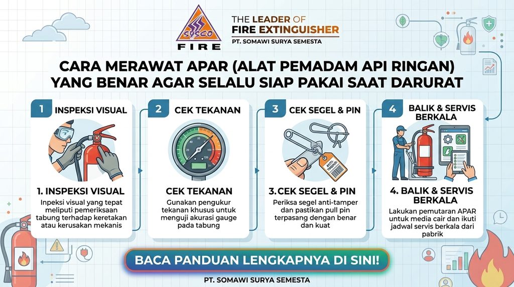 Cara Merawat APAR (Alat Pemadam Api Ringan) yang Benar Agar Selalu Siap Pakai Saat Darurat