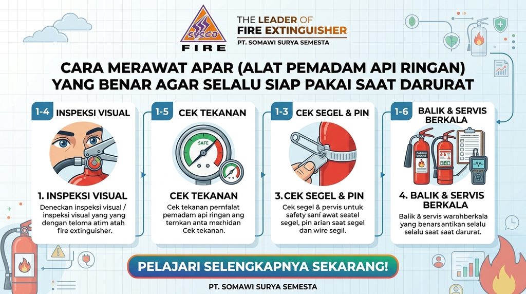 Cara Merawat APAR (Alat Pemadam Api Ringan) yang Benar Agar Selalu Siap Pakai Saat Darurat