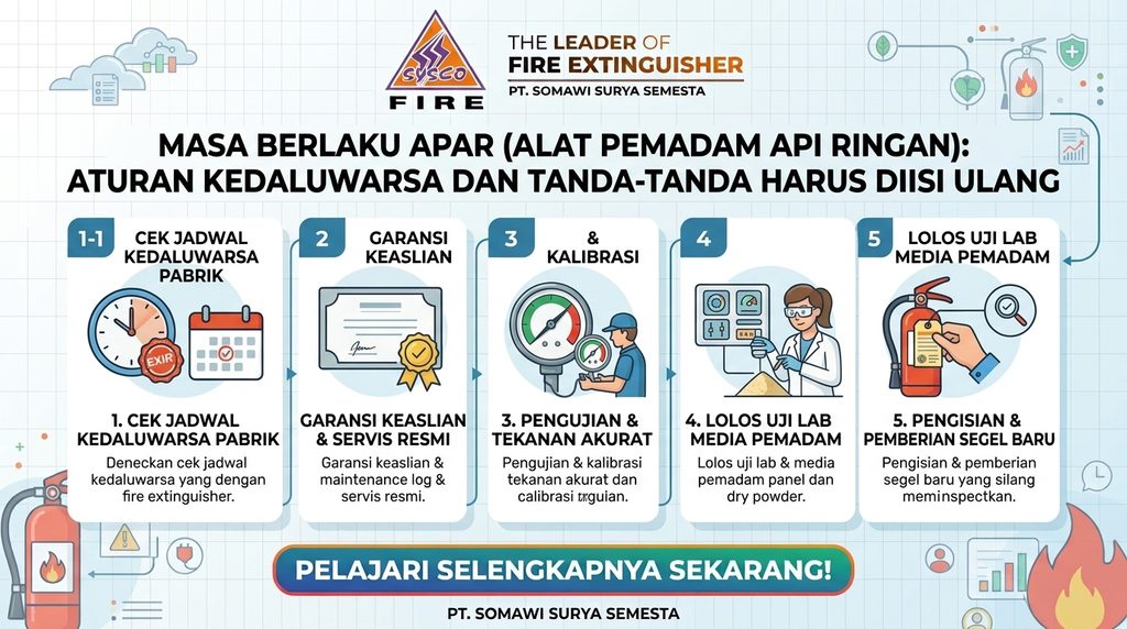 Masa Berlaku APAR (Alat Pemadam Api Ringan): Aturan Kedaluwarsa dan Tanda-Tanda Harus Diisi Ulang