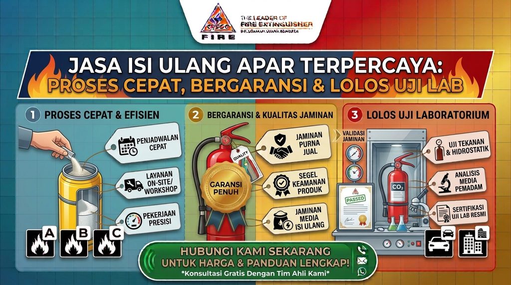 Jasa Isi Ulang APAR (Alat Pemadam Api Ringan) Terpercaya: Proses Cepat, Bergaransi & Lolos Uji Lab
