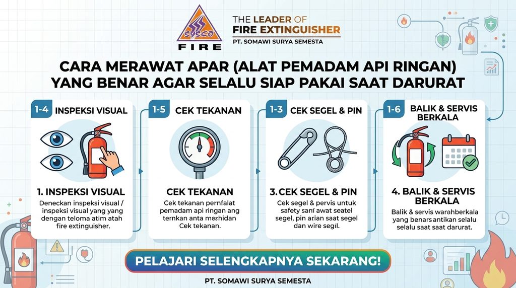 Cara Merawat APAR (Alat Pemadam Api Ringan) yang Benar Agar Selalu Siap Pakai Saat Darurat