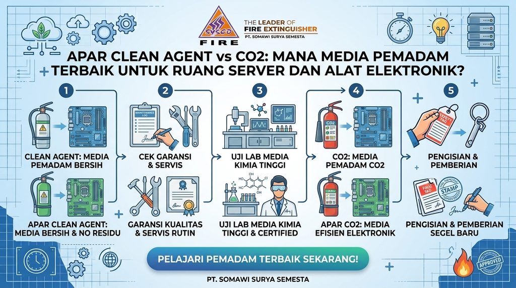 APAR Clean Agent vs CO2: Mana Media Pemadam Terbaik untuk Ruang Server dan Alat Elektronik?
