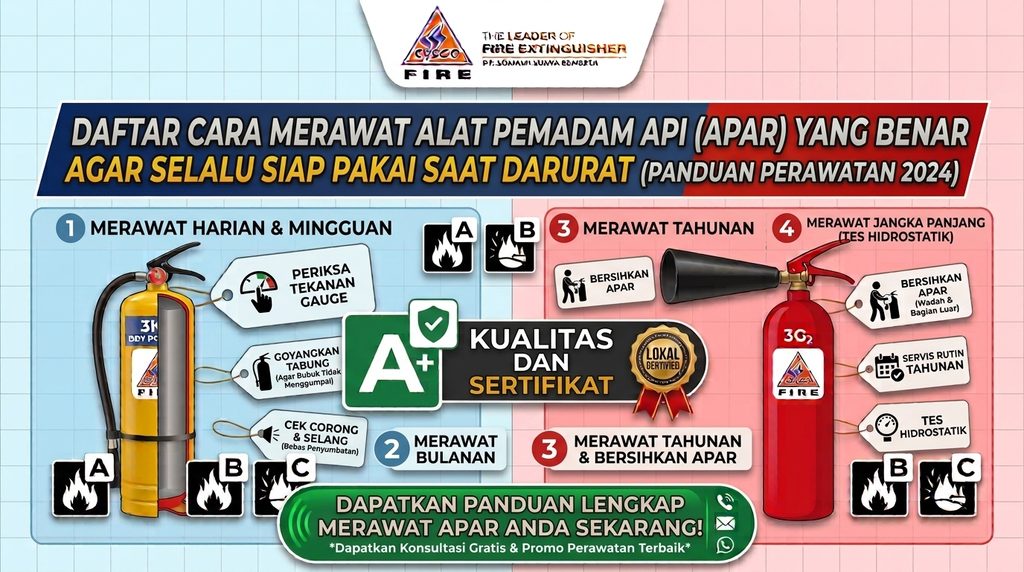 Cara Merawat Alat Pemadam Api (APAR) yang Benar Agar Selalu Siap Pakai Saat Darurat