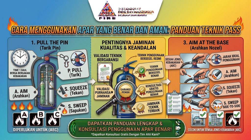 Cara Menggunakan APAR (Alat Pemadam Api Ringan) yang Benar dan Aman: Panduan Teknik PASS