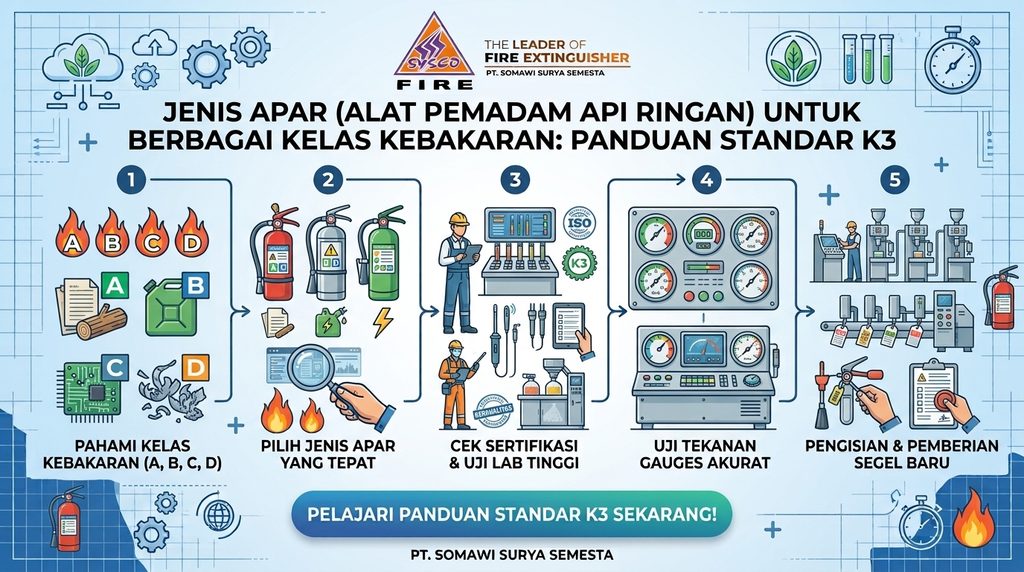Jenis APAR (Alat Pemadam Api Ringan) untuk Berbagai Kelas Kebakaran: Panduan Standar K3