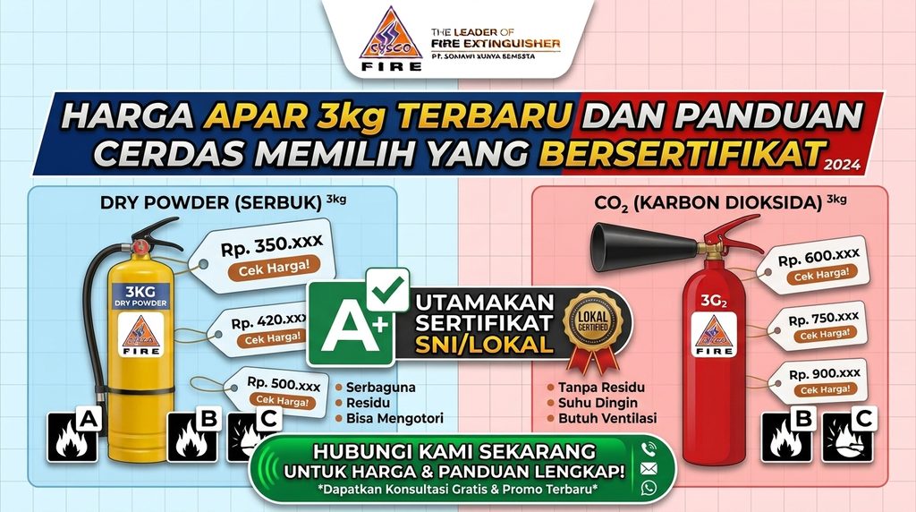 Daftar Harga APAR 3kg Terbaru dan Panduan Cerdas Memilih yang Bersertifikat