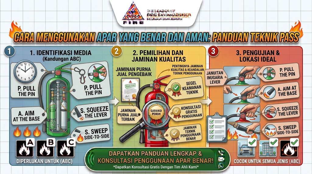 Cara Menggunakan APAR (Alat Pemadam Api Ringan) yang Benar dan Aman: Panduan Teknik PASS