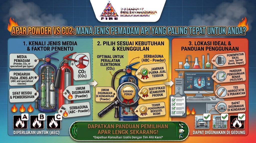 APAR Powder vs CO2: Mana Jenis Pemadam Api yang Paling Tepat untuk Anda?
