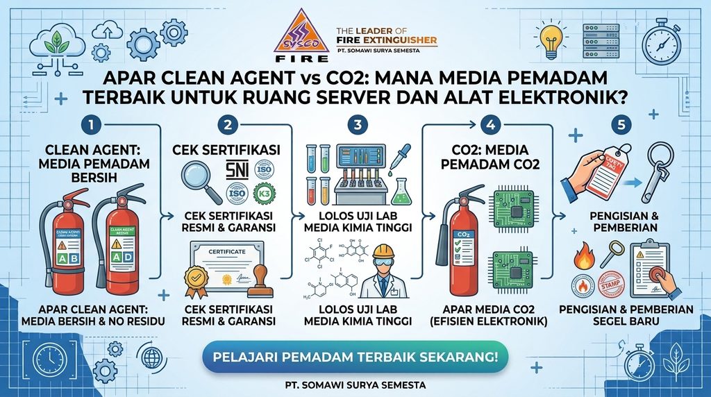 APAR Clean Agent vs CO2: Mana Media Pemadam Terbaik untuk Ruang Server dan Alat Elektronik?