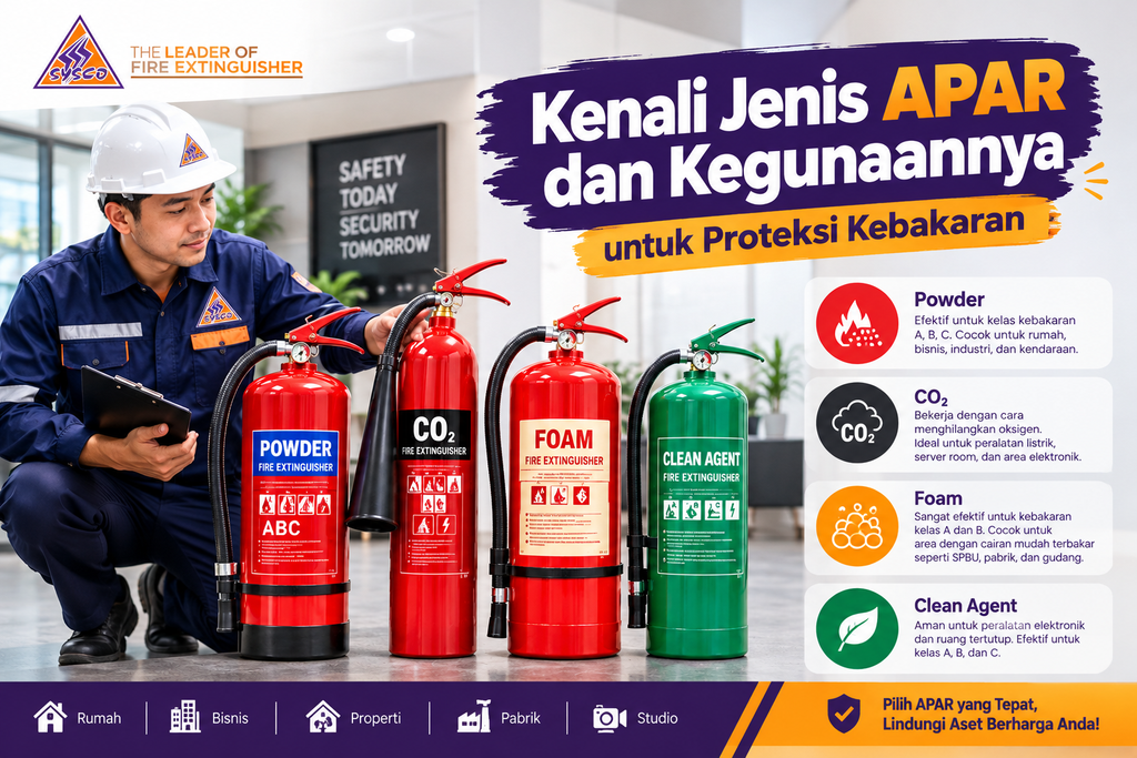 Kenali Jenis APAR dan Kegunaannya untuk Proteksi Kebakaran